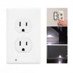 Night Angel Lighted Wall Outlet Coverplate with Auto Light Sensor and LED Guidelights