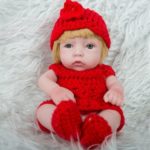 Silicone Reborn Baby Blonde Hair Girl Washable Lifelike Doll