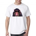 Smiling Orangutan Men’s Cotton T-shirt Short Sleeves Tee Blouse Top