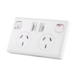 SP-9622 Dual USB Wall Power Outlet Socket with Switch for AU Plug