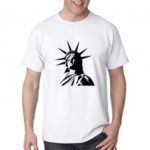 Statue of Liberty Men’s Cotton T-shirt Short Sleeves Tee Blouse Top
