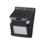 Waterproof 12-LED RGB Solar Wall Light Garden Lamp Outdoor Lamp with Dual Motion Sensors