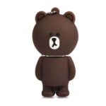2 in 1 Mini Cartoon Brown Bear OTG USB Flash Drive for iPhone iPad PC