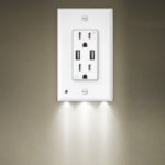 AIAWISS 15A Night Light Wall Outlet with Dual 4.8A USB Ports for US Plug