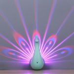 Creative Peacock Shape LED Projection Lamp Night Light with Remote