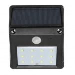 12LEDs Solar Wall Light with PIR Motion Sensor for Garden and Outdoors