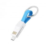 3 in 1 Key Chain Portable Magnetic Charging Sync Data Cable Lightning Micro USB and Type-C Random Co