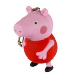 Creative LED Squeak Peppa Pig George Keychain