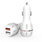 QC3.0 Car Charger with Dual USB Ports 3.1A Fast Charge Random Color