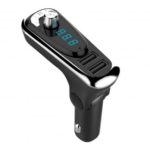 AGETUNR T16 Bluetooth LCD Display Car Charger with Mic/TF Card/AUX Play/Dual USB Charging Port