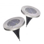 Disk Lights 4LEDs Solar Powered Ground Lawn Lights 2PCs/ 4PCs