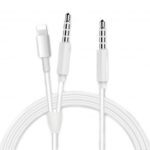 MH030 Stereo Aux Audio Cable Lightning and 3.5mm Male to 3.5mm Male Audio Extension Cable