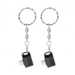 2Pcs Micro USB Male to USB Female OTG Adapter with Key Ring