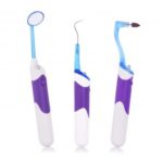 3PCS LED Oral Hygiene Care Kit Dental Mirror & Tooth Stain Eraser & Plaque Remover