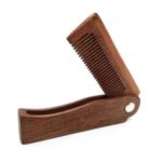 Foldable Hair Comb Wooden Massage Hairbrush Beard Comb