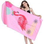Lovely Flamingo Print Beach Towel Spa Pool Bath Big Towels 80 x 160cm