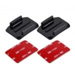 PULUZ 2pcs Curved Surface Mounts with 2pcs 3M Adhesive Mount Stickers for GoPro