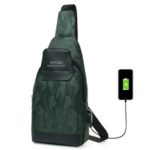 Men’s Sling Backpack Chest Bag with USB Charging Port