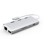 8 in 1 Aluminum Multiport Converter USB-C Hub Adapter for MacBook