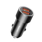 Baseus Small Screw QC3.0 Car Charger with Dual USB Ports 36W