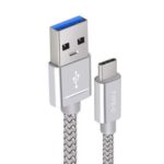 200cm 3A Type-C Nylon Braided Data Sync Fast Charging Cable