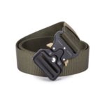 Men Military Style Tactical Nylon Web Belt with Heavy-Duty Quick Release Metal Buckle