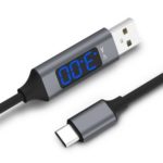 Type-C Charge Sync Data Cable with Digital Voltage Current LED Display 3A