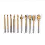 10 in 1 HSS Titanium Coated Milling Rotary File Set Router Bit Set