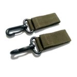 2pcs/Pack Outdoor Tactical Nylon Webbing MOLLE Belt Keychain Hook – Random Color