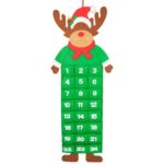 30 x 72 cm Creative Christmas Advent Santa Claus/Snowman/Elk Hanging Felt Calendar