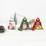 3PCs Santa Clause / Snowman Hanging Bells for Christmas Tree