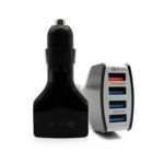 3PCs QC 3.0 4 USB Ports 7A Fast Charging Car Charger with LED Indication Light – Random Color