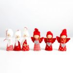6pcs Cute Hanging Angle & Snowman Pendant Doll Decor for Christmas/Festival
