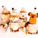 1PC Stuffed Santa/Snowman/Elk/Bear Christmas Candy Jar Bottle Box