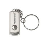 HAOBA 4GB USB 2.0 Mini Metal Flash Drive 360 Degree Rotation U Disk – Silver