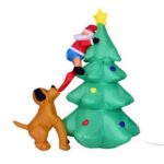 180cm Inflatable Puppy Santa Claus Christmas Tree – US/EU Plug