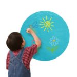Self Adhesive Dry Erase Circle Wall Sticker for Teachers & Kids – Random Color