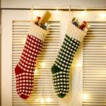1PC 46cm Red/Green Knitwear Hanging Christmas Stocking