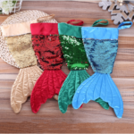 1PC 39cm Glitter Sequins Mermaid Tail Christmas Stocking – Golden/Red/Green/Blue