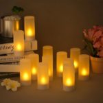 12Pcs/Set Rechargeable Flameless LED Tealight Candles for Decoration