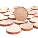 30PCs Predrilled Unfinished Natural Wood Slices DIY Crafts Wedding Xmas Ornament with Holes