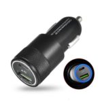 36W QC 3.0 USB & Type-C PD Car Charger with LED Light