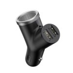Baseus 3 in 1 Y-Shaped Car Charger with Dual-USB & Car Cigarette Lighter Interfaces