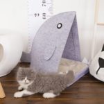 Creative Shark Pattern Felt Kitten Pet Sleep Mat Bed Puppy Rest Place