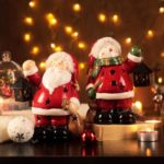 Cute Resin Santa Claus / Snowman Artware Christmas Ornament with Light