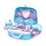Pretend Play Makeup Vanity Case Cosmetic Toy Set for Little Girls