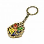 Vintage Alloy Hogwarts Crest Keychain