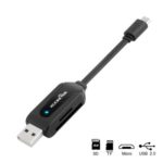 Rocketek 2 in 1 Micro USB2.0 Memory OTG Card Reader Adapter for SD/TF Micro SD PC Computer
