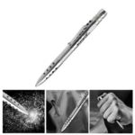 Multifunction Stainless Steel Tactical Pen Survival Tool + EDC LED Flashlight + Glass Breaker