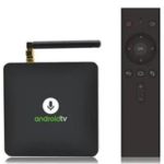 MECOOL KM8 Google Certified Amlogic S905X Android TV OS 2GB/16GB TV Box with Voice Remote VP9 HDR10 Dolby Audio Support Youtube 4K Widevine L1 LAN WIFI